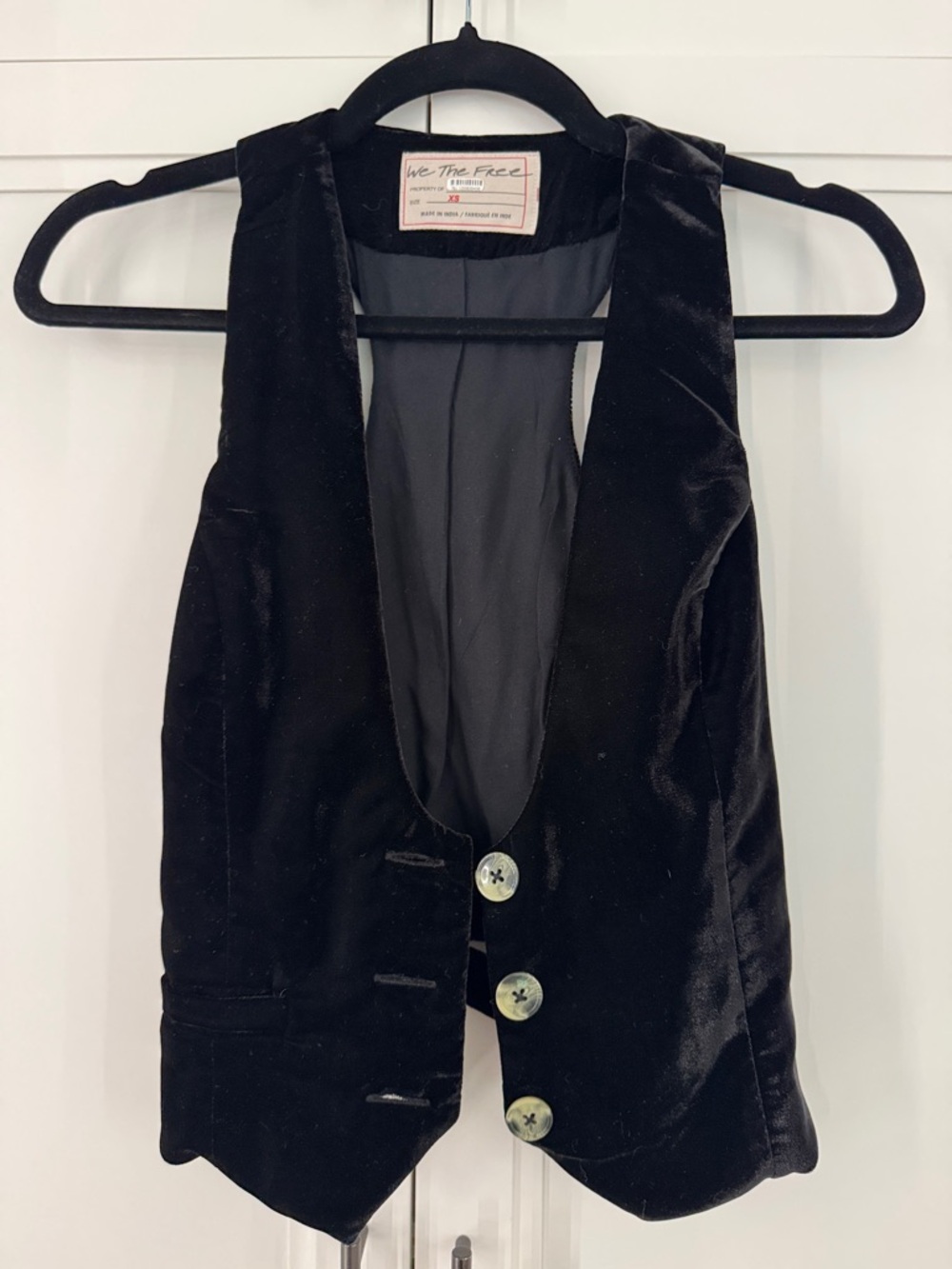 NWOT FREE PEOPLE Libby Cropped Velvet Vest XS - Picture 4 of 4